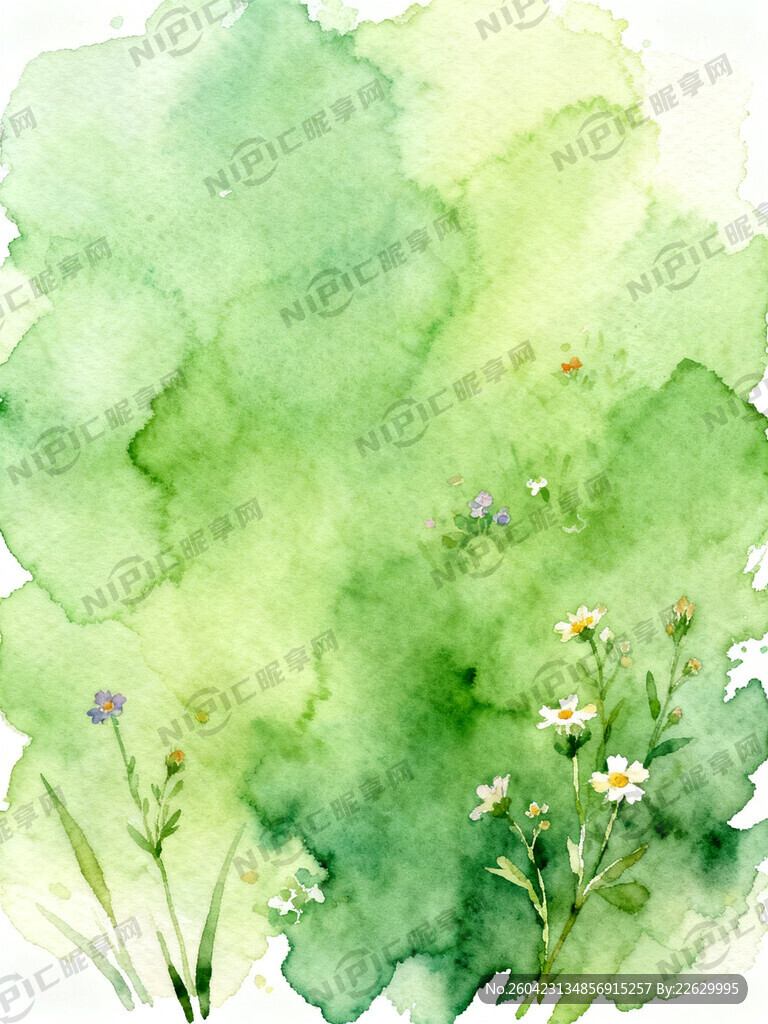 以清新的绿色为底色