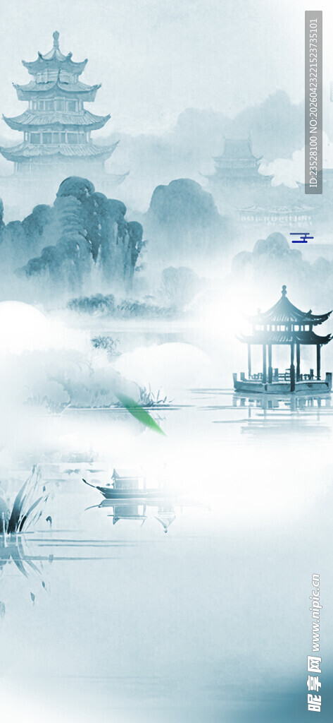 水墨山水间的诗意风景