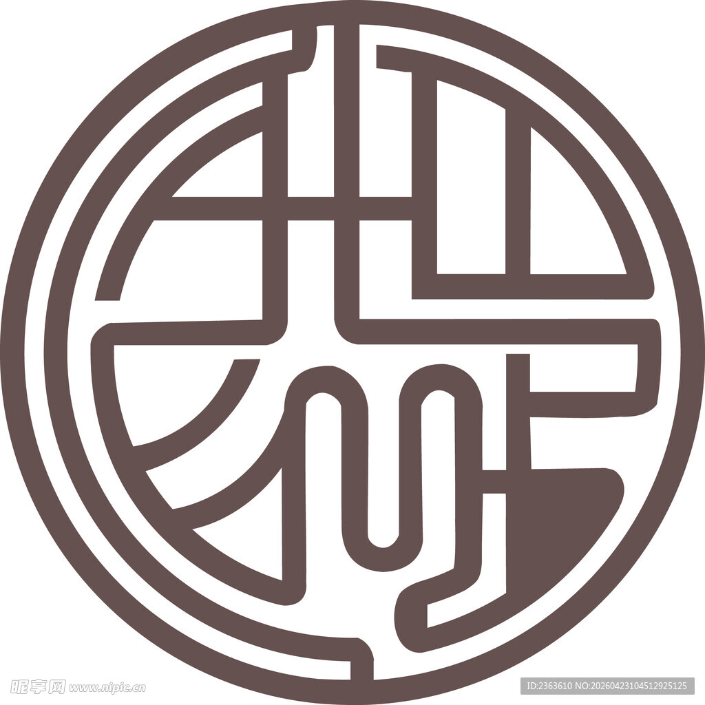 中式传统圆形窗棂图案