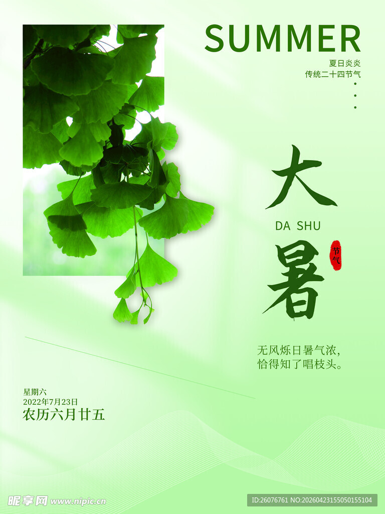 大暑海报 