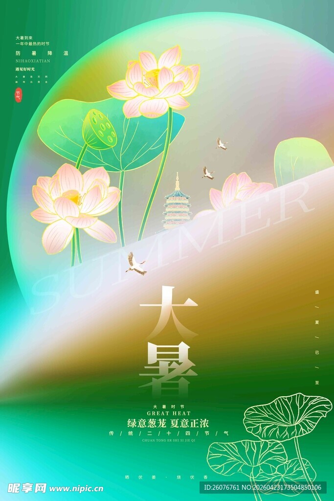 大暑海报 