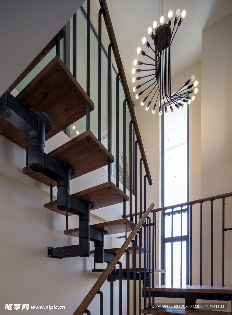 现代风格室内旋转楼梯设计