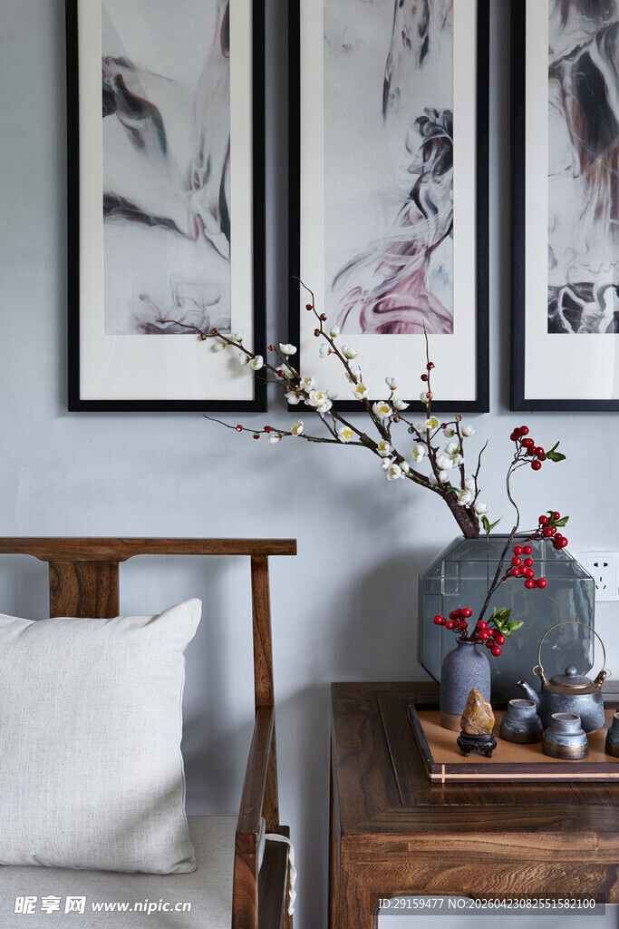 中式雅致客厅装饰一角