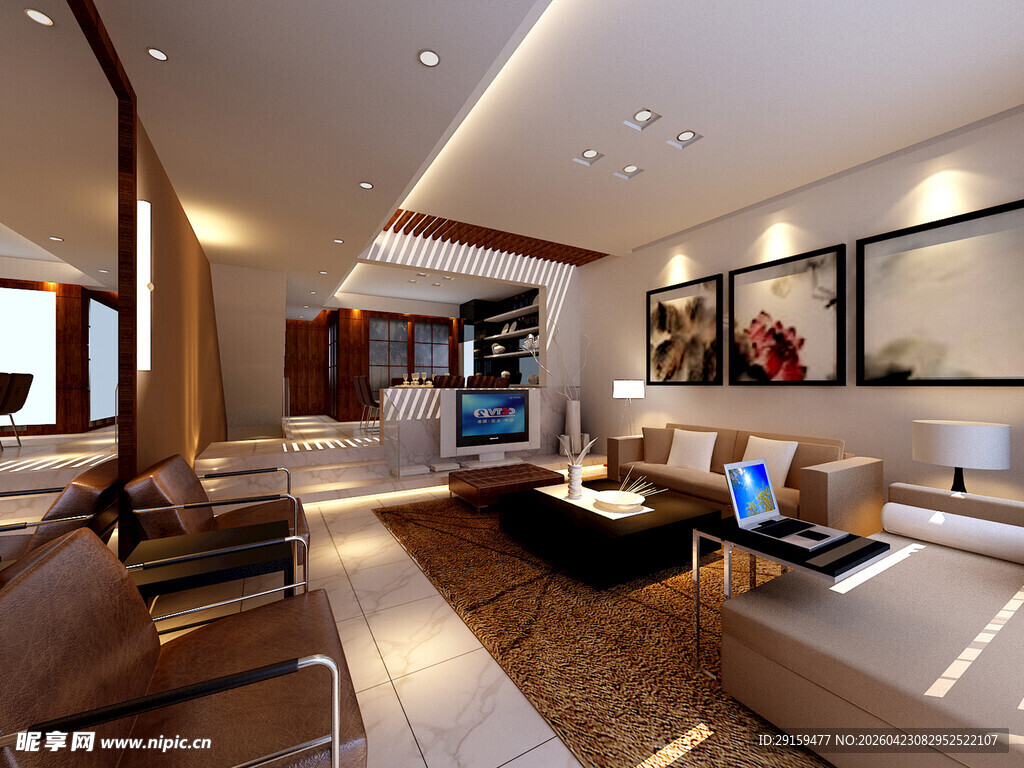 现代豪华客厅室内设计