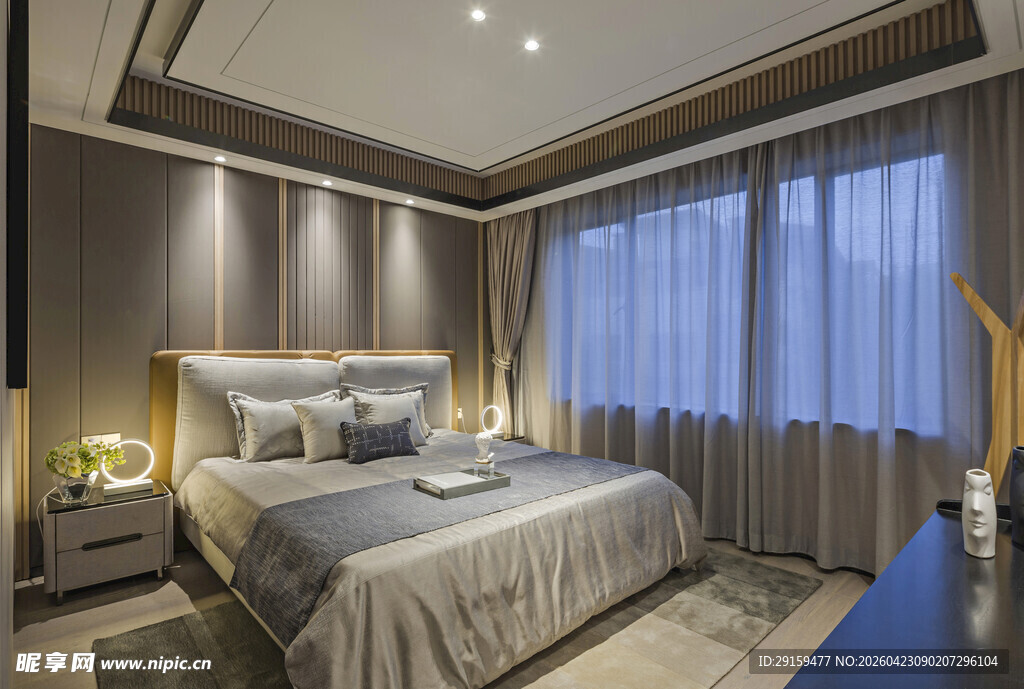 现代简约风格温馨卧室空间