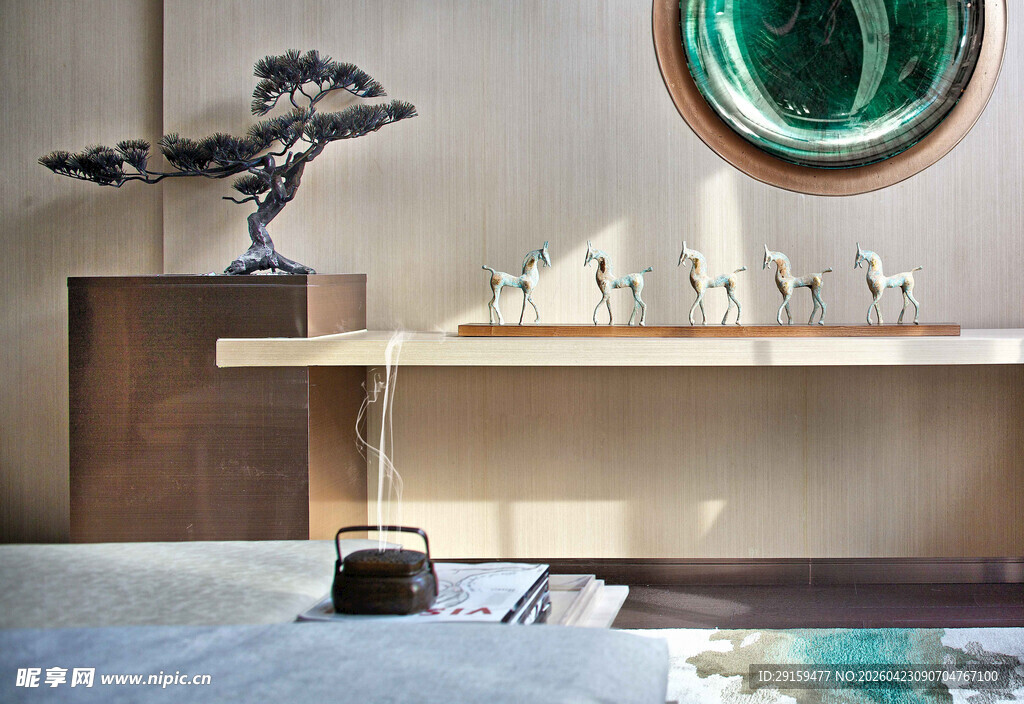 中式雅致室内摆件景观