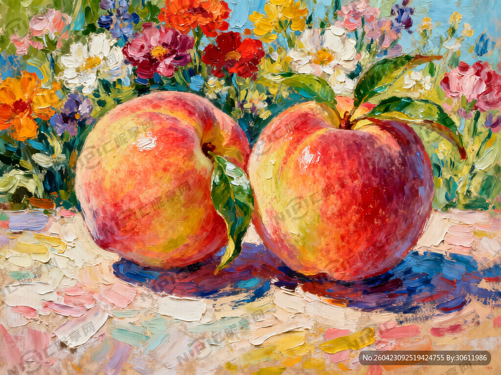 厚涂油画质感插画风格 油画风