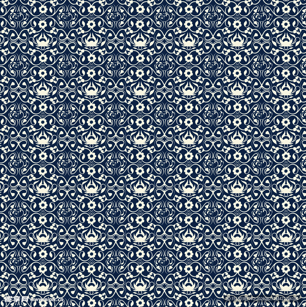 蓝白几何图案精美纹理