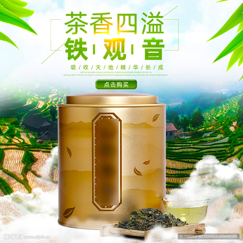 铁观音茶香四溢罐装茶