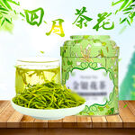 四月新茶清新绿茶展示