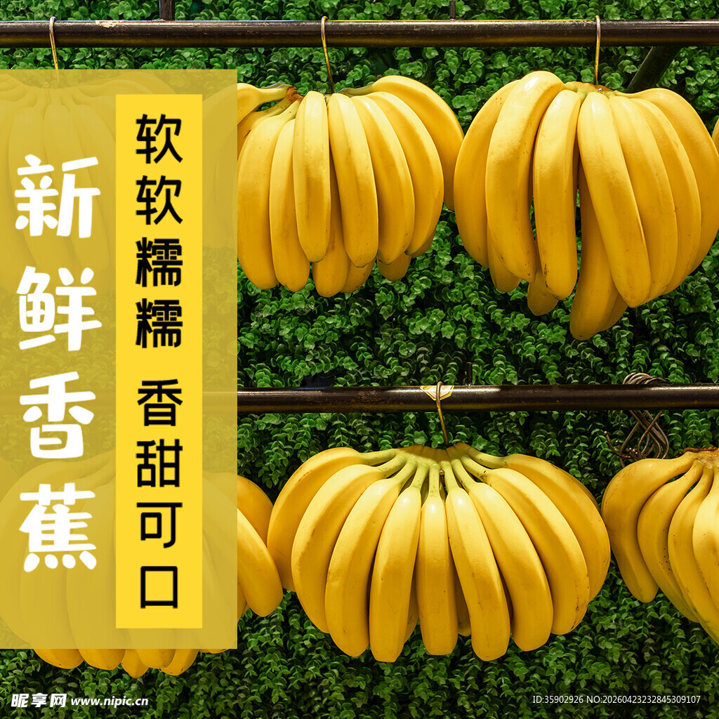 新鲜软糯香甜的热带香蕉