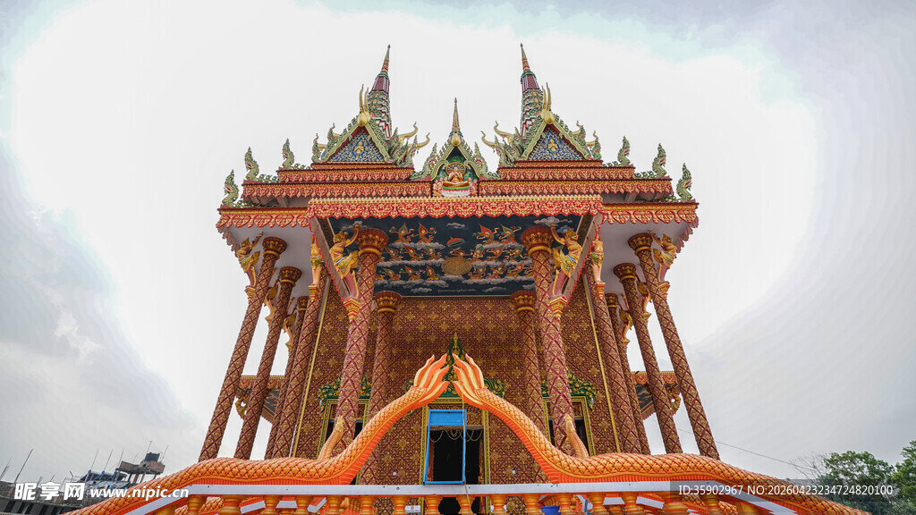 泰国特色庙宇建筑景观