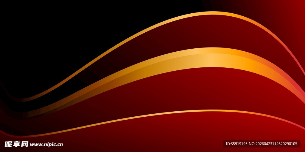 红金波浪背景