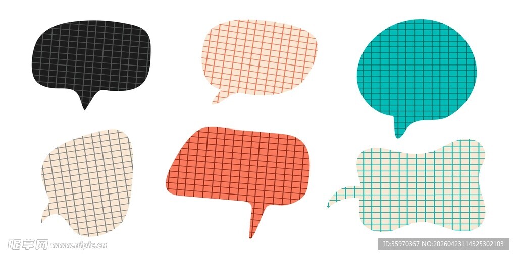 网格对话气泡