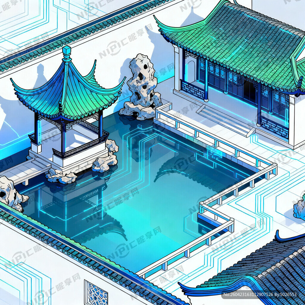 科技与传统苏州园林建筑融合的线
