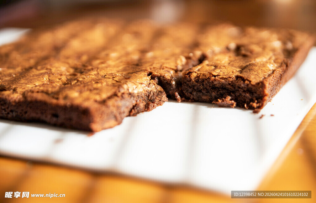 美味巧克力布朗尼切块