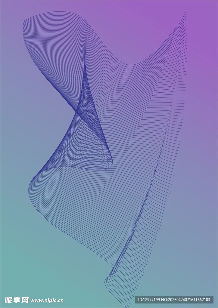 梦幻渐变抽象线条背景图