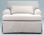 米白色舒适单人沙发