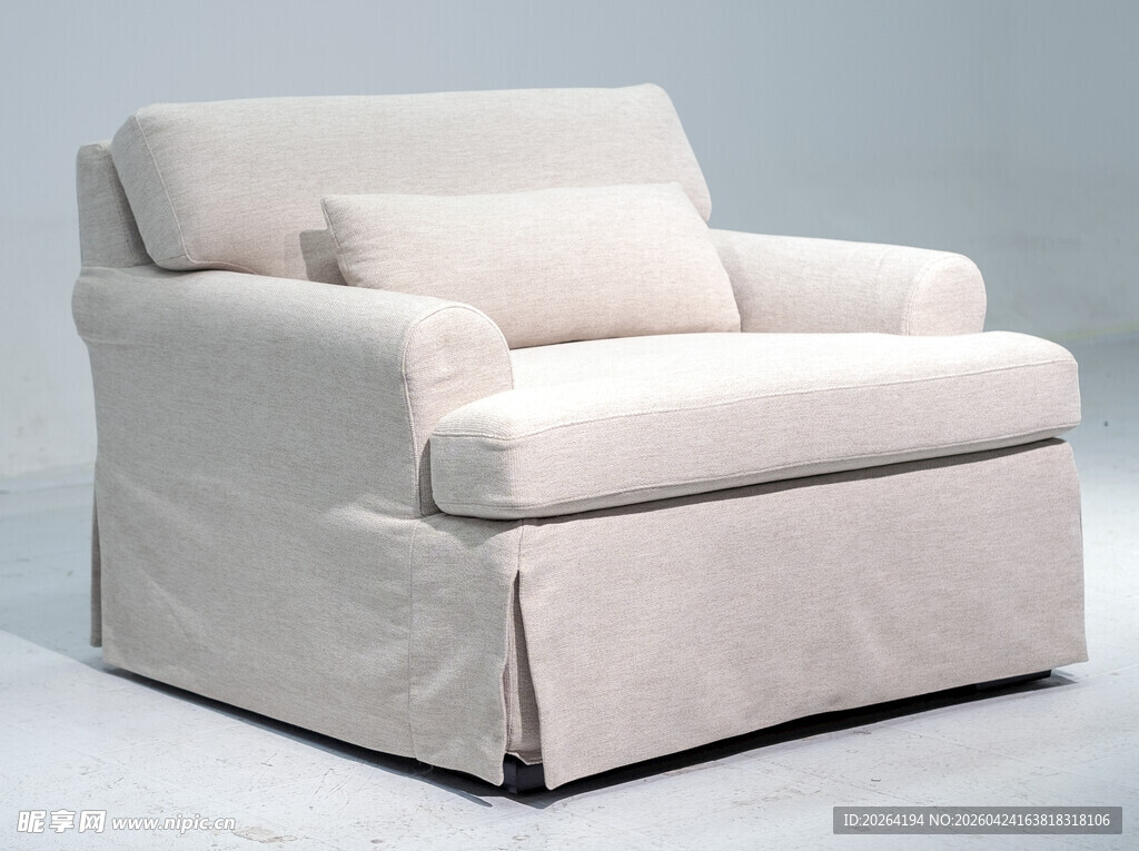 米色单人沙发尽显舒适