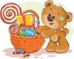 小熊与缤纷礼物篮