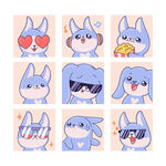 可爱小狗卡通表情集合