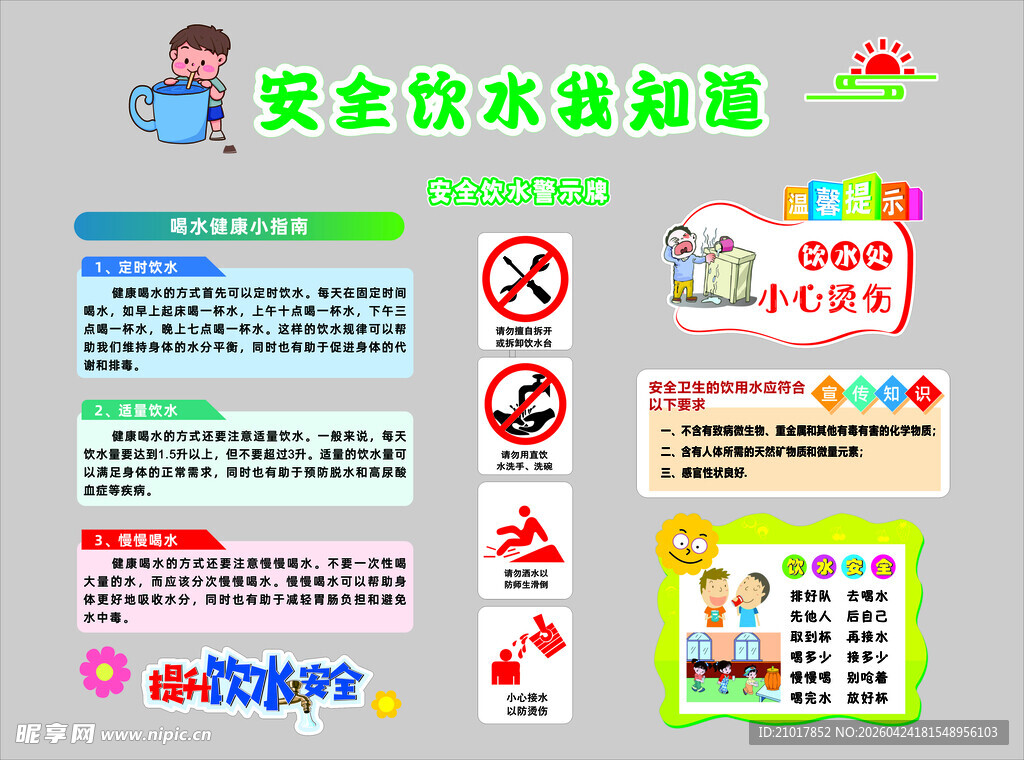 安全饮水知识宣传海报