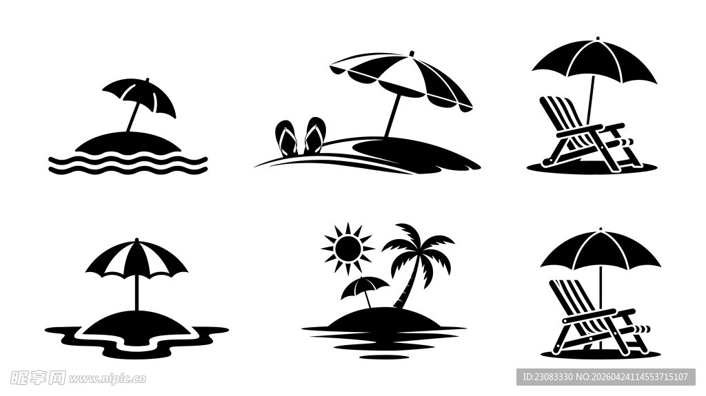 夏日沙滩素材
