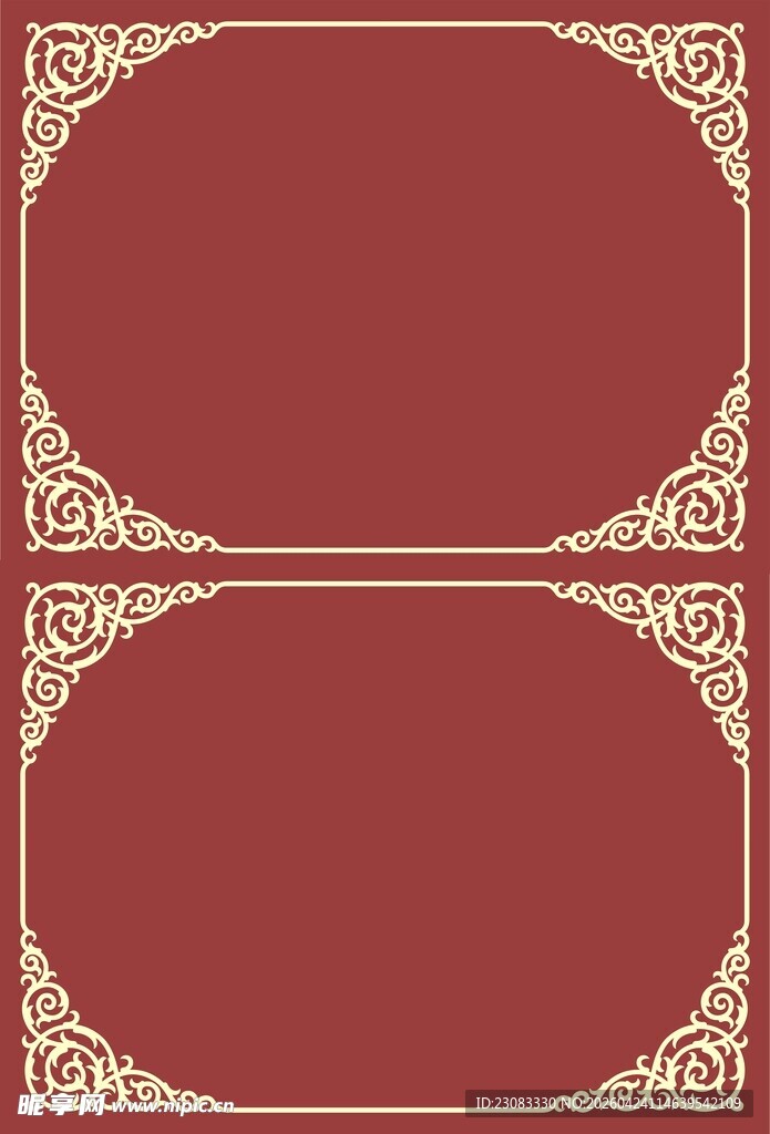欧式花纹边框
