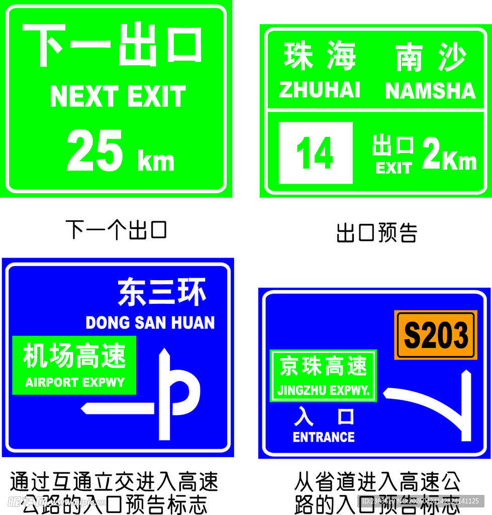 高速公路指示牌