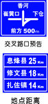 路口交通信息指示牌