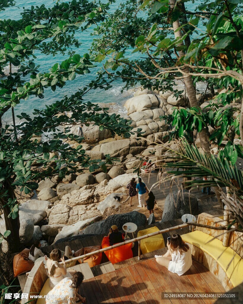 海边露营场景