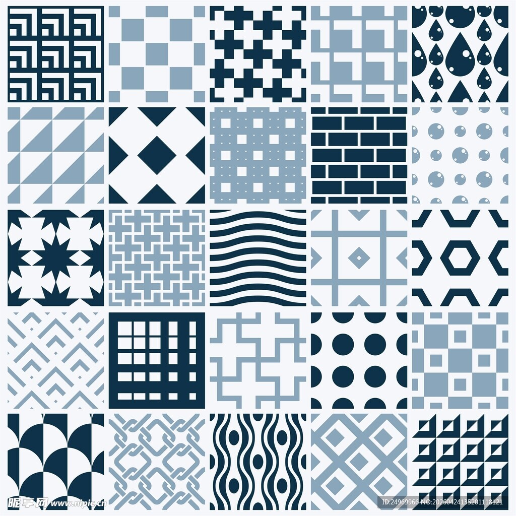 几何图案拼接纹理集合