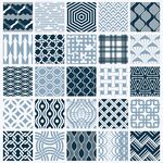 蓝白几何图案纹理集合