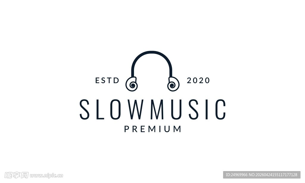 慢音乐品牌标识设计
