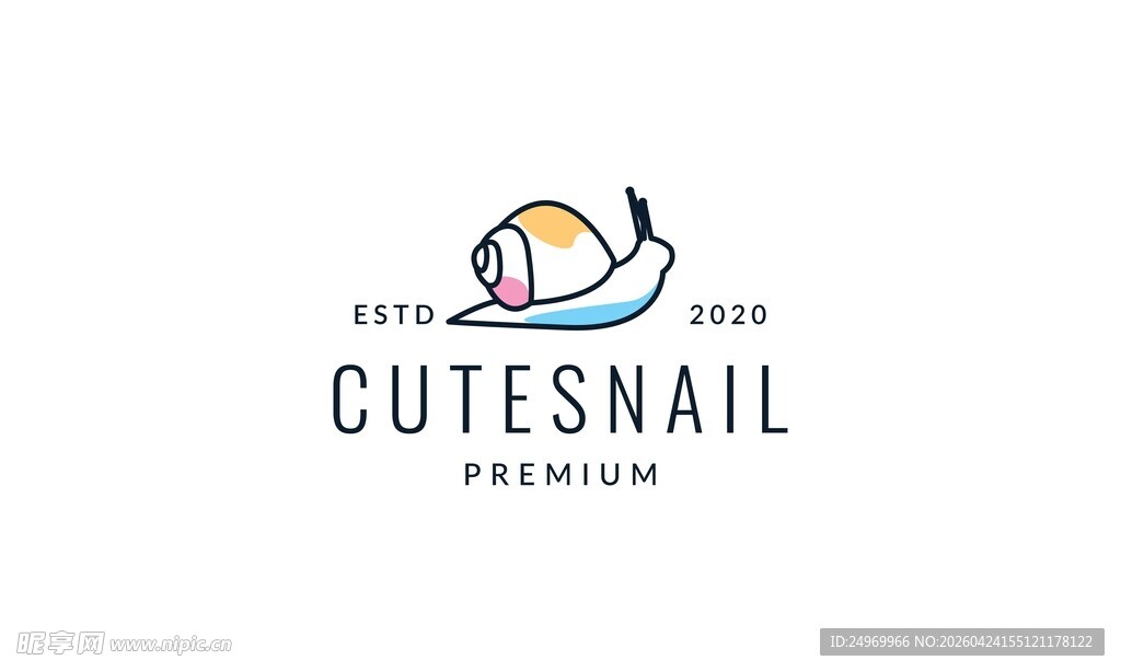 可爱蜗牛标志设计