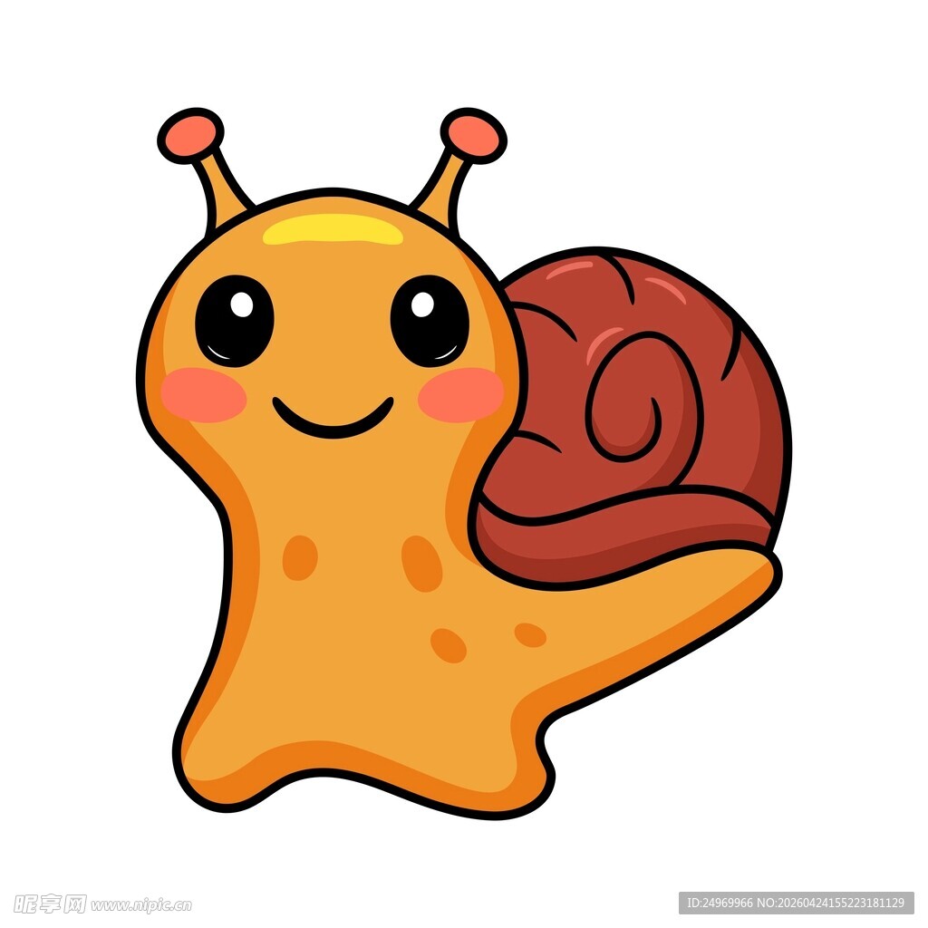 可爱蜗牛卡通形象