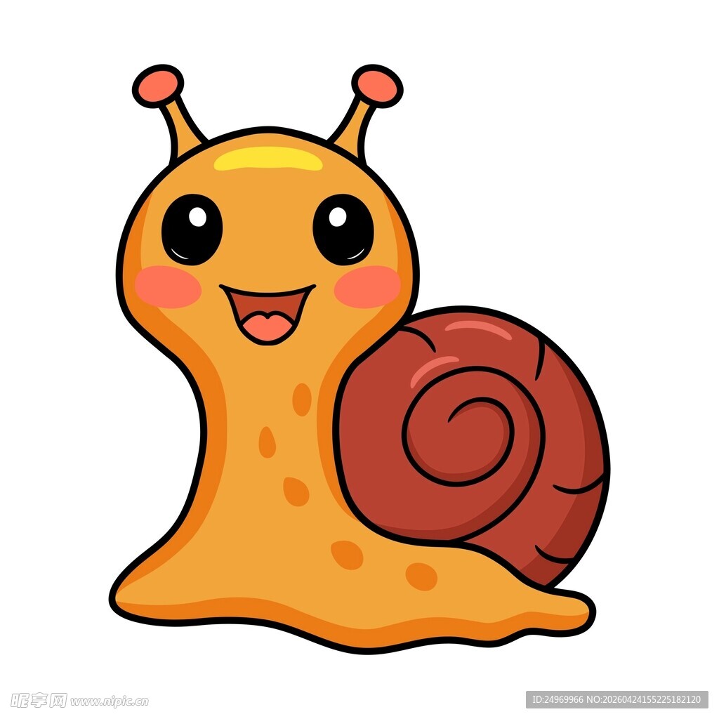 可爱卡通小蜗牛