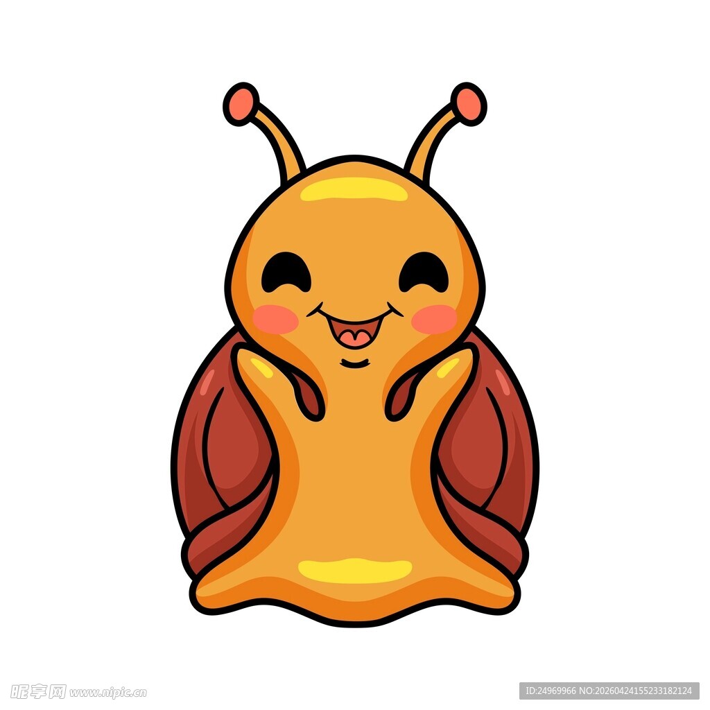 可爱卡通小蜗牛形象