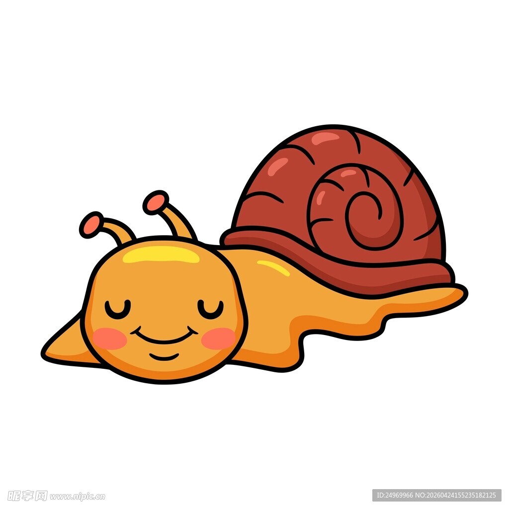 可爱蜗牛卡通形象