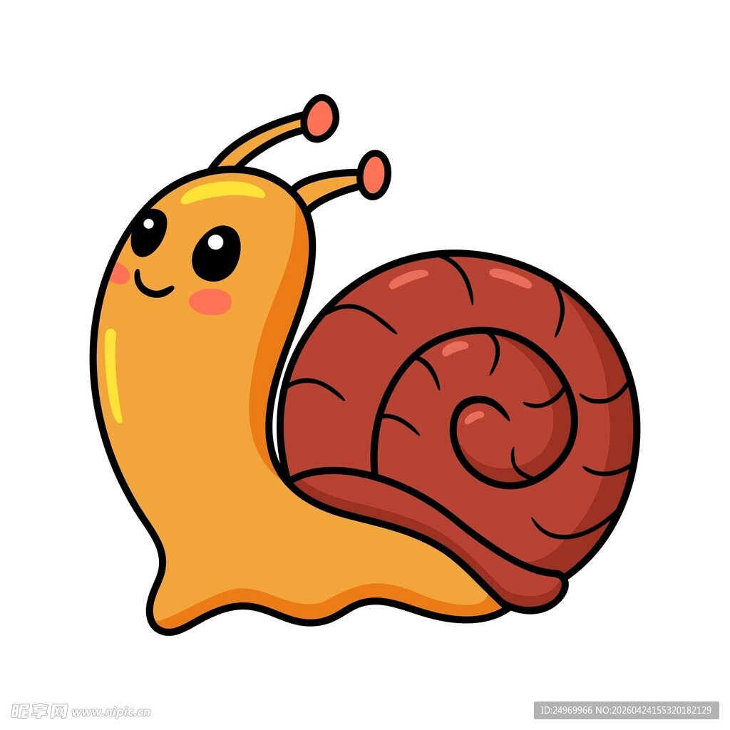 可爱卡通蜗牛形象