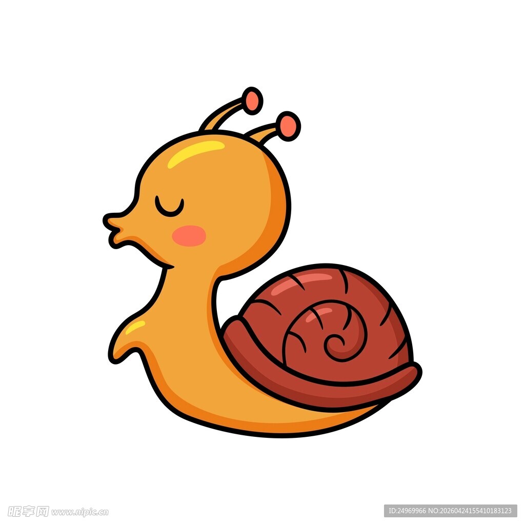 可爱卡通小蜗牛