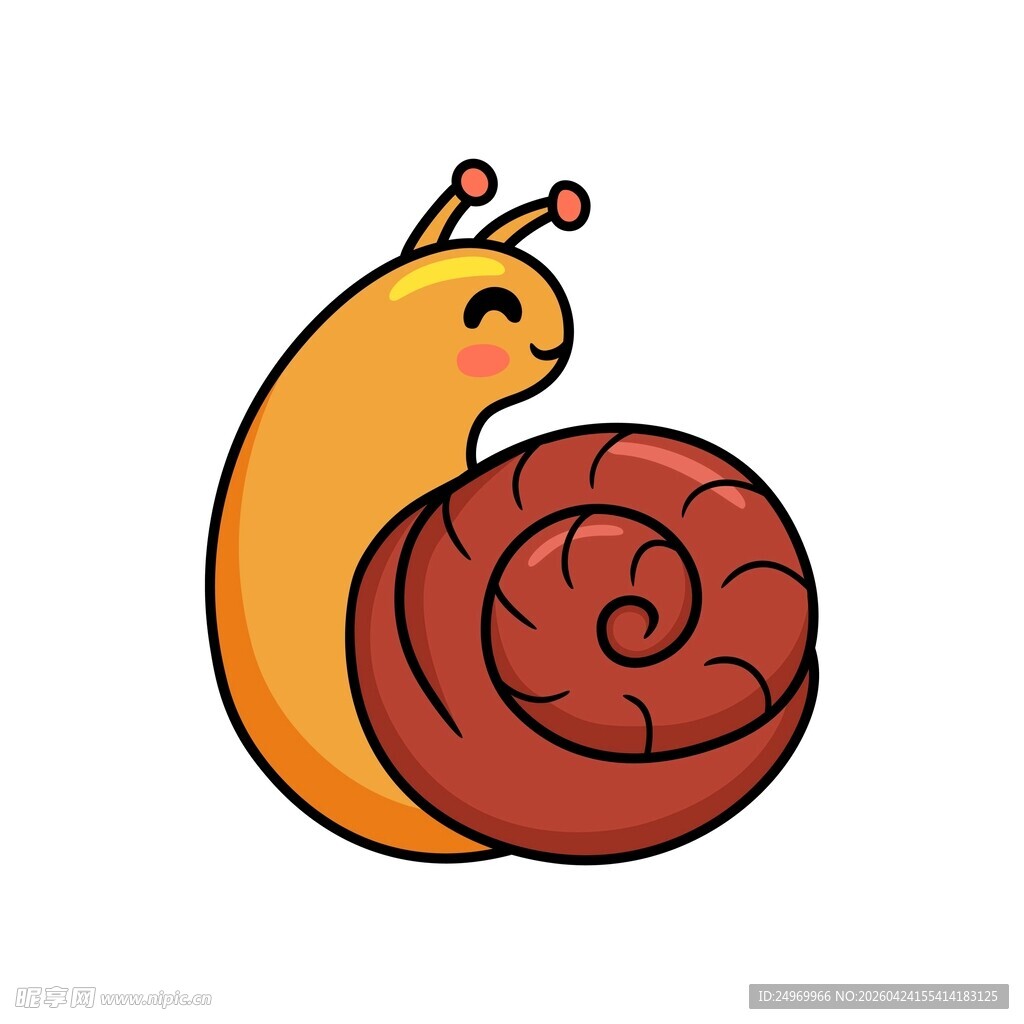 可爱蜗牛卡通形象