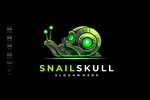 蜗牛骷髅标志设计