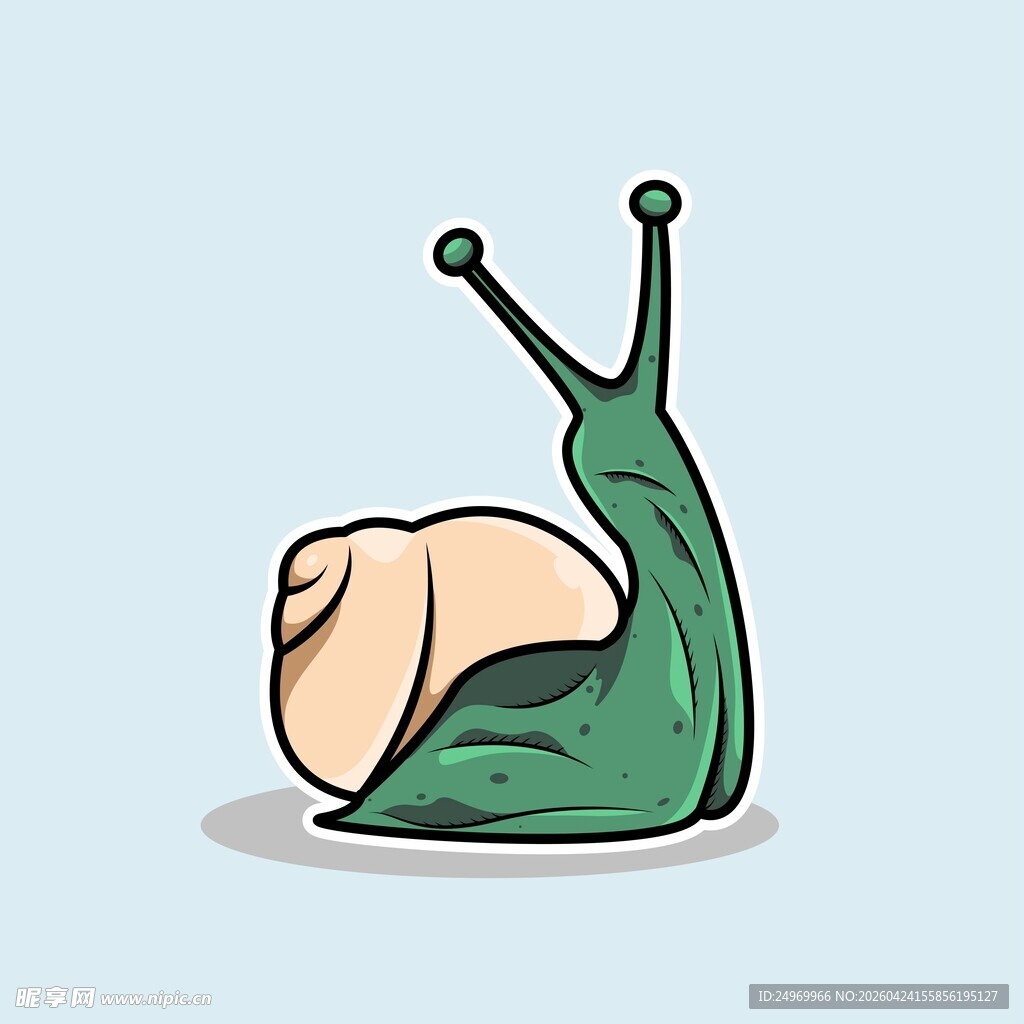 卡通蜗牛插画