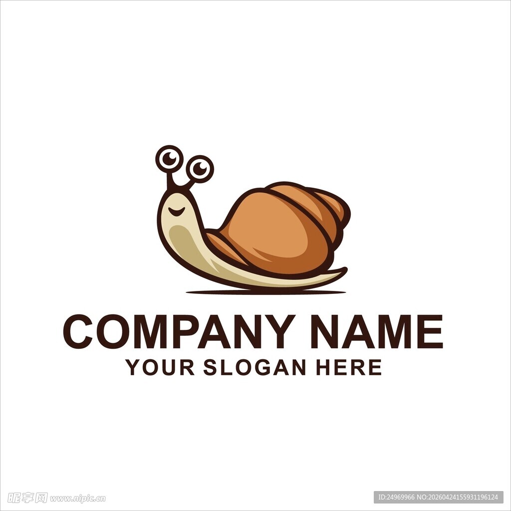 可爱蜗牛公司标志设计