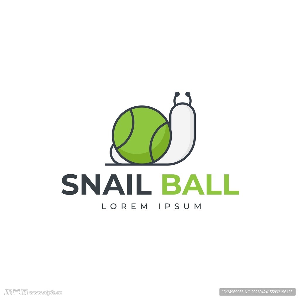 蜗牛网球标志设计