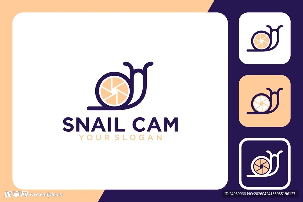 蜗牛相机图标设计