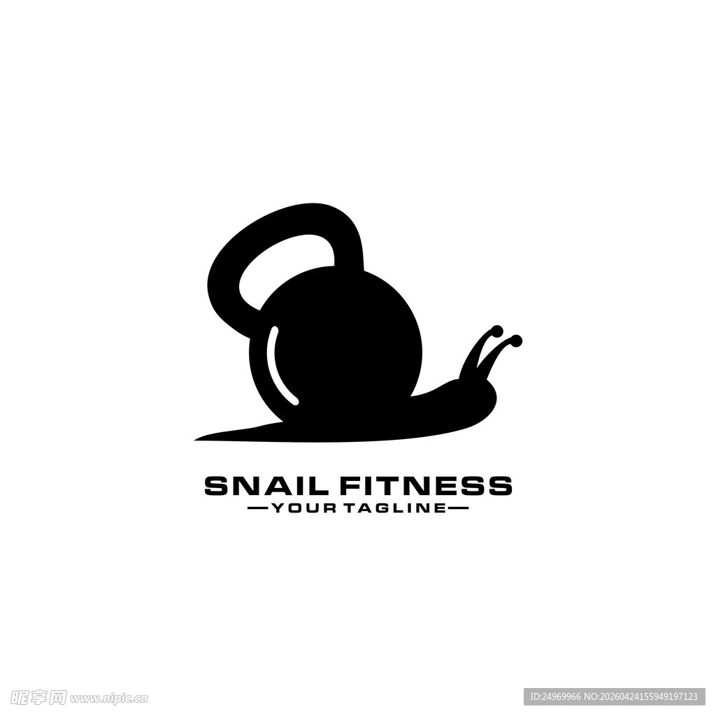 蜗牛健身标志设计