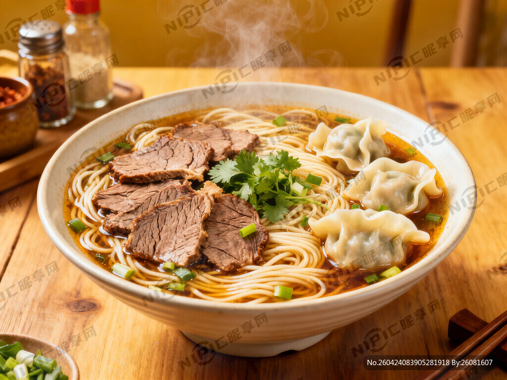 牛肉米粉、牛肉面、抄手店内海报