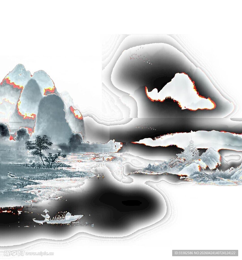 水墨山水意境图